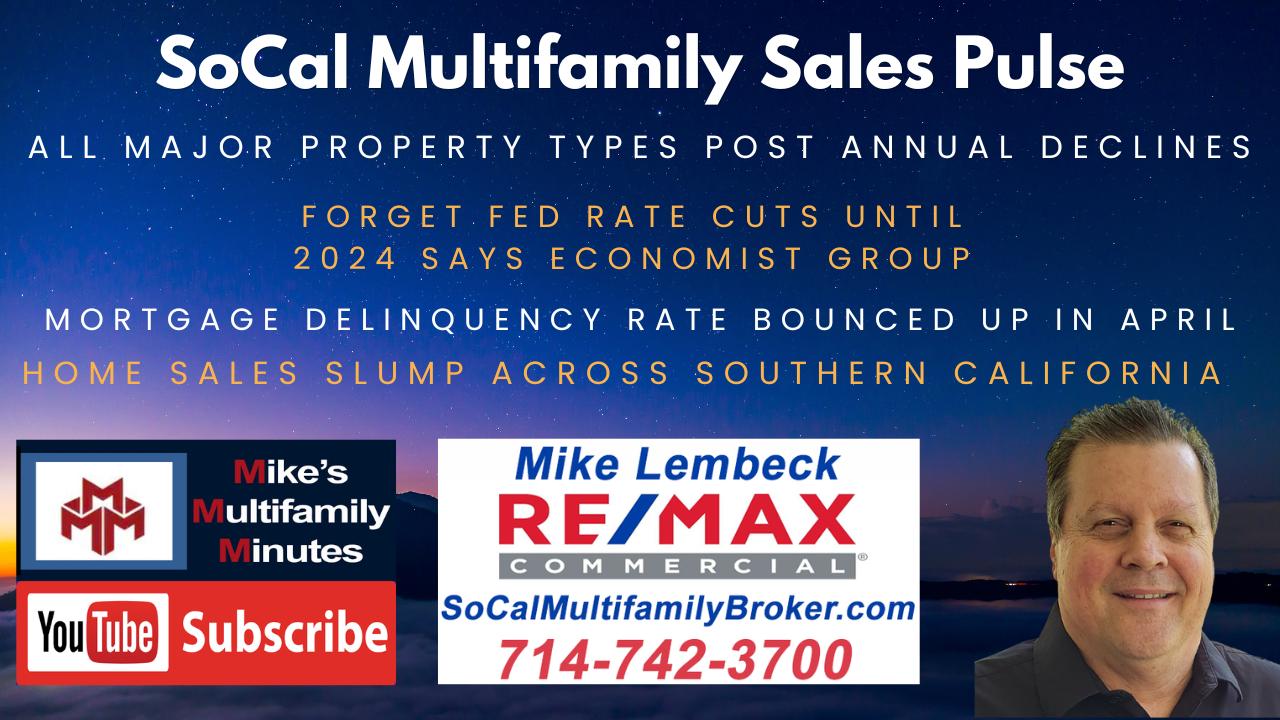 So Cal Multifamily Sales Pulse - May 21, 2023 - May 27, 2023 - MikeLembeck.com