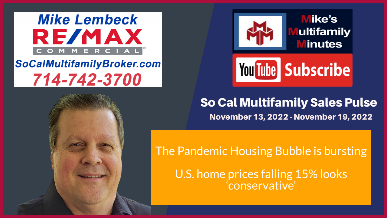 SoCal Multifamily Sales Pulse - November 13, 2022 - November 19, 2022 - MikeLembeck.com